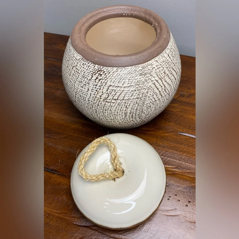 Ceramic Storage Jar with Pull Lid